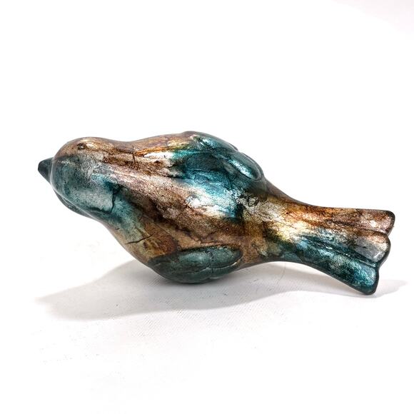 Ceramic Bird Figurine Glazed Fat Chubby 9 In Long x 3.5 In Tall - Picture 4 of 4